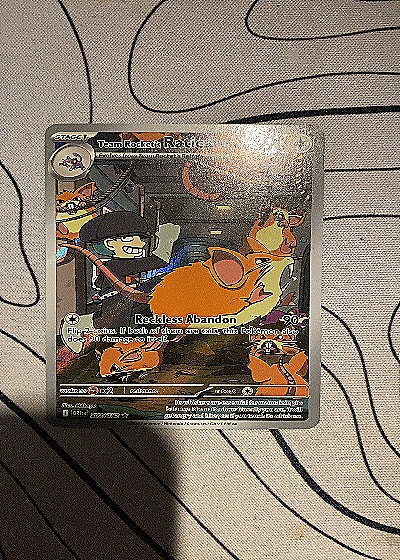 2025 Pokémon TCG Destined Rivals #202 Team Rocket's Raticate Illustration Rare — front