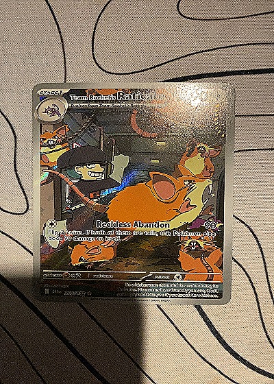 2023 Pokémon Destined Rivals #202 Team Rocket's Raticate Illustration Rare — front