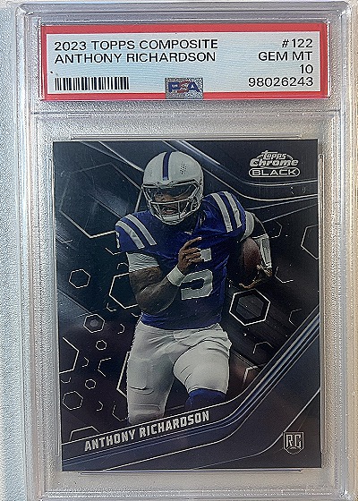 2023 Topps Composite Chrome Black #122 Anthony Richardson Rookie — front
