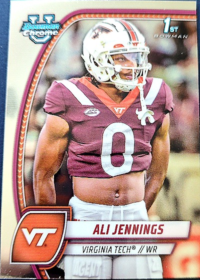 2024 Bowman University Chrome #10 Ali Jennings — front