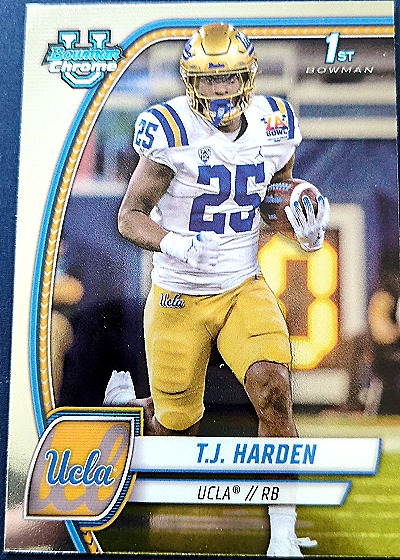 2024 Bowman University Chrome #165 T.J. Harden — front