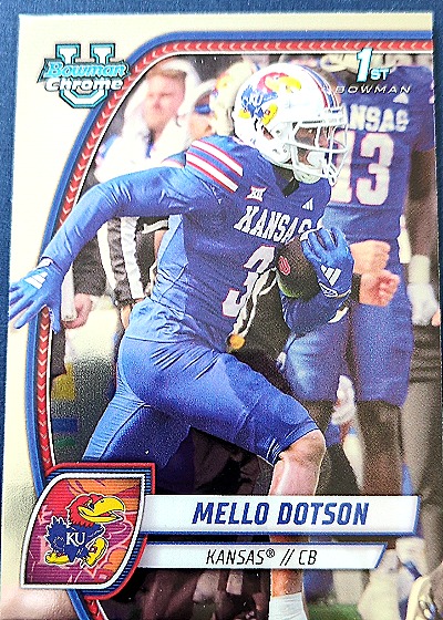 2024 Bowman Chrome University #130 Mello Dotson — front