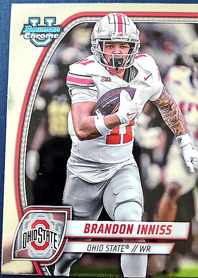 2024 Bowman University Chrome #23 Brandon Inniss — front