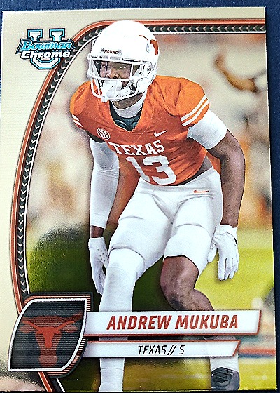 2024 Bowman Chrome University #12 Andrew Mukuba — front
