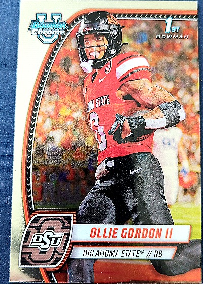 2024 Bowman University Chrome #197 Ollie Gordon II — front