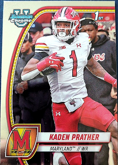 2024 Bowman University Chrome #110 Kaden Prather — front