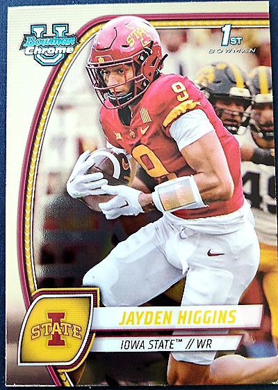 2024 Bowman University Chrome #94 Jayden Higgins — front