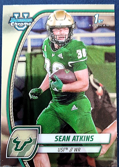 2024 Bowman University Chrome #161 Sean Atkins — front