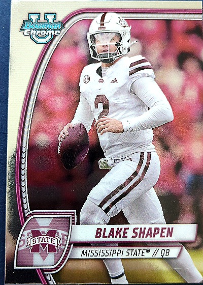 2024 Bowman University Chrome #22 Blake Shapen — front
