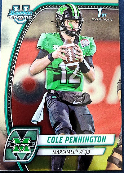 2024 Bowman University Chrome #45 Cole Pennington — front