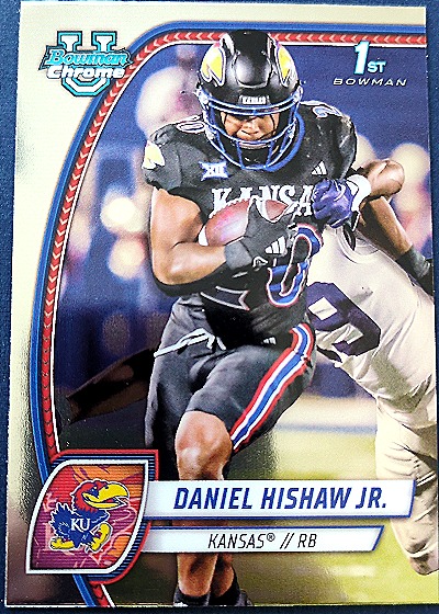 2024 Bowman University Chrome #52 Daniel Hishaw Jr. — front