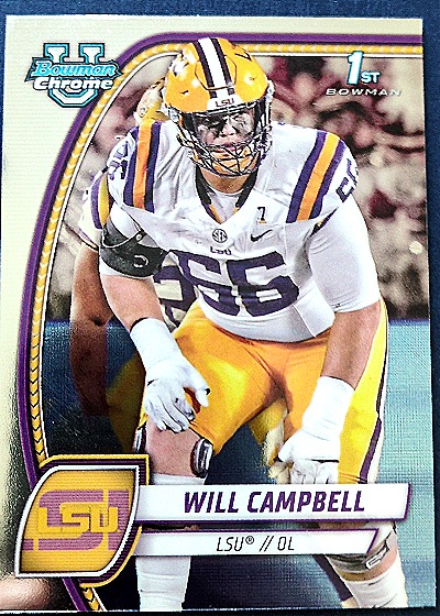 2024 Bowman University Chrome #181 Will Campbell — front