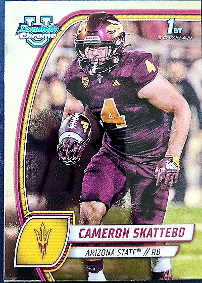 2024 Bowman Chrome University #37 Cameron Skattebo — front