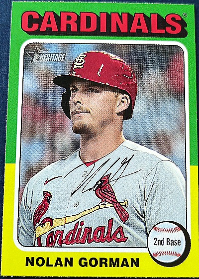 2024 Topps Heritage #173 Nolan Gorman — front