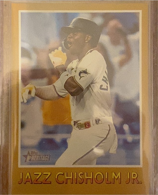 2024 Topps Heritage #75BS-13 Jazz Chisholm Jr. 1975 Baseball Sensations — front