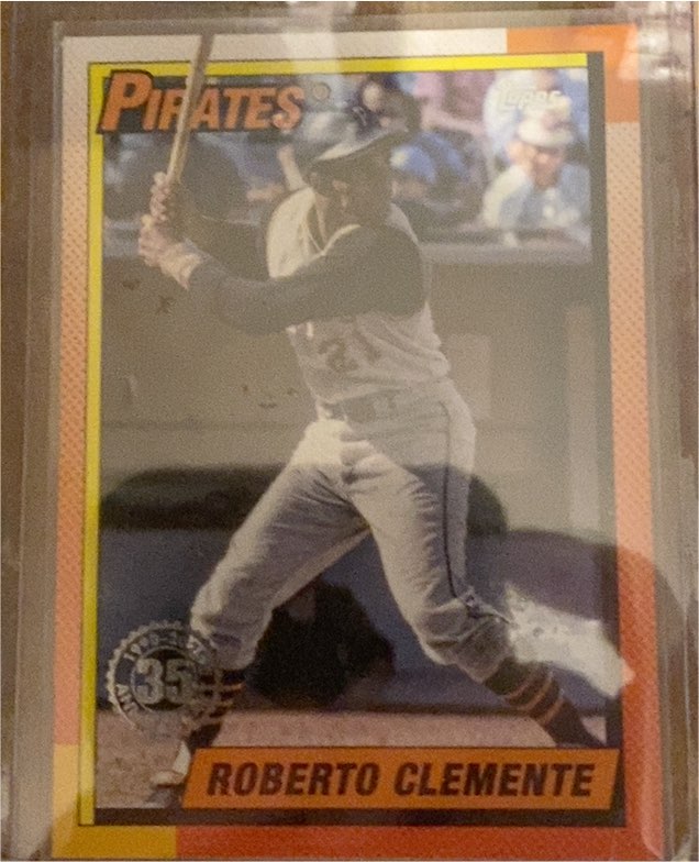 2025 Topps Series 1 35th Anniversary 1990 Topps #T90-27 Roberto Clemente — front