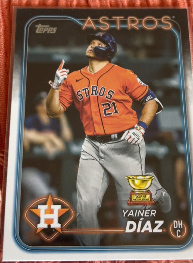 2024 Topps #77 Yainer Díaz — front