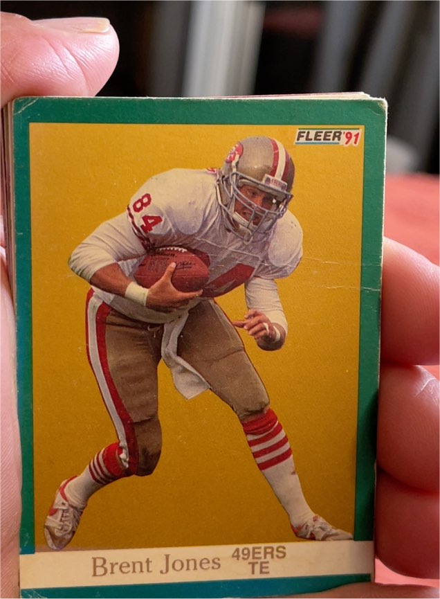 1991 Fleer #358 Brent Jones — front