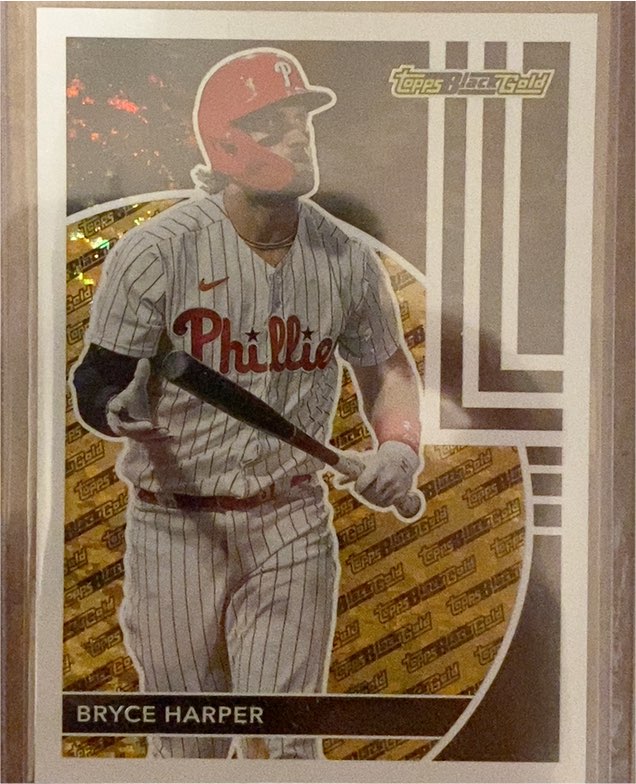 2024 Topps Update Black Gold #BG-5 Bryce Harper — front
