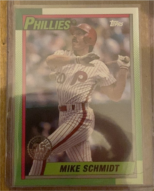 2025 Topps Series 1 #T90-2 Mike Schmidt 1990 Philadelphia Phillies 35th Anniversary — front