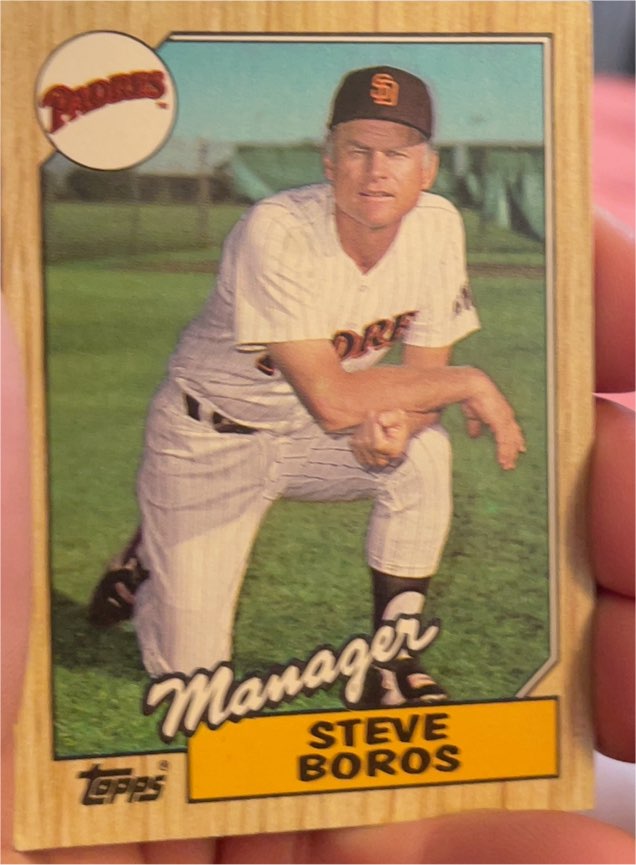 1987 Topps #143 Steve Boros — front