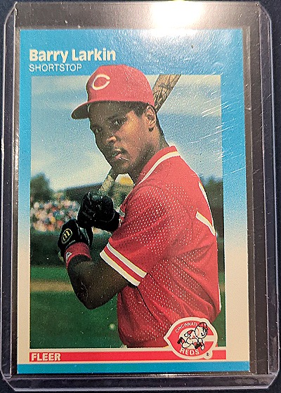 1987 Fleer #204 Barry Larkin — front