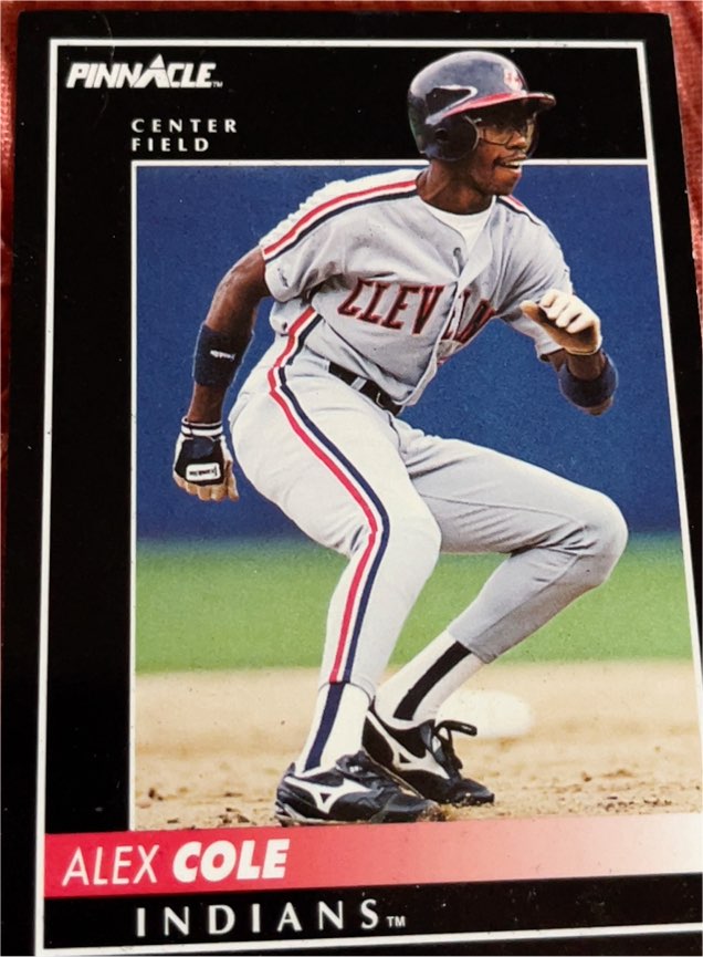 1992 Pinnacle #66 Alex Cole Cleveland Indians — front