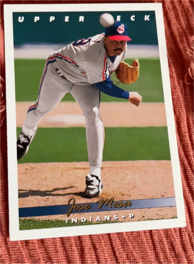 1993 Upper Deck #798 Jose Mesa Cleveland Indians — front