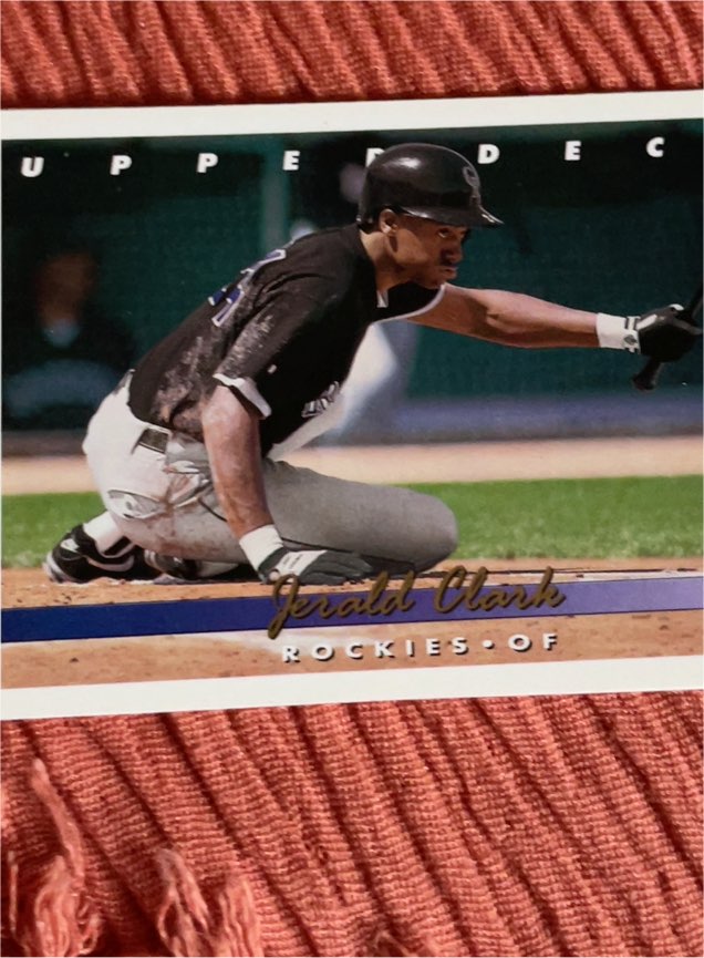 1993 Upper Deck #797 Jerald Clark Colorado Rockies Baseball Card — front