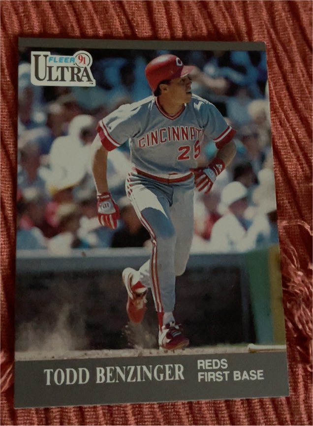 1991 Fleer Ultra #87 Todd Benzinger — front