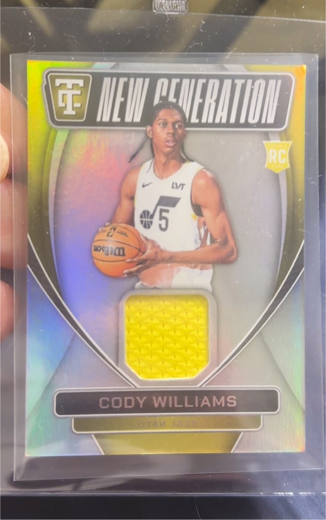 2024-25 Panini Totally Certified New Generation Patch Cody Williams — front