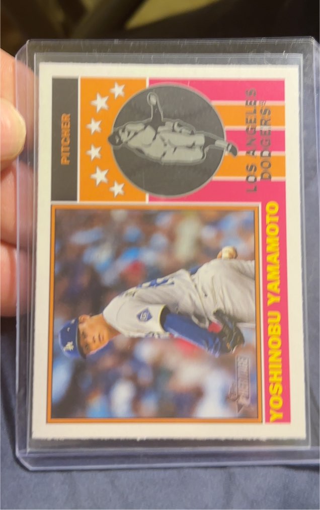 2025 Topps Heritage #76PI-18 Yoshinobu Yamamoto — front