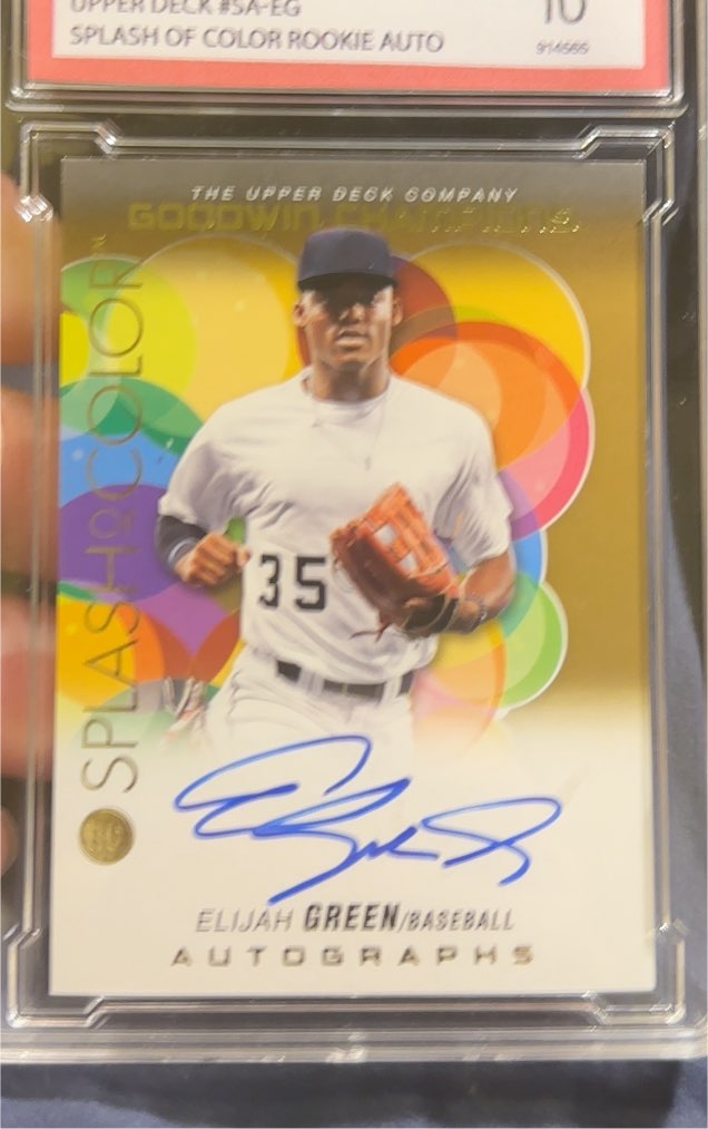 2023 Upper Deck Goodwin Champions Splash of Color #SA-EG Elijah Green — front