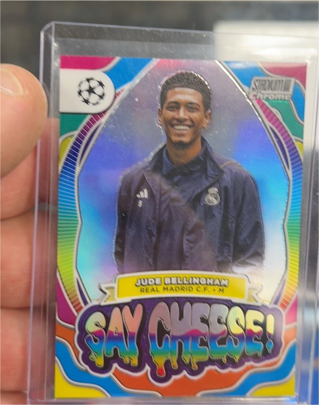 2023-24 Topps Stadium Club Chrome UEFA #SC-JB Jude Bellingham Say Cheese! — front