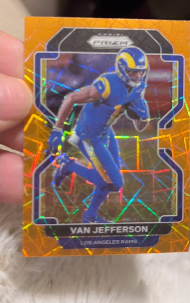 2021 Panini Prizm Orange Lazer Prizm #64 Van Jefferson — front