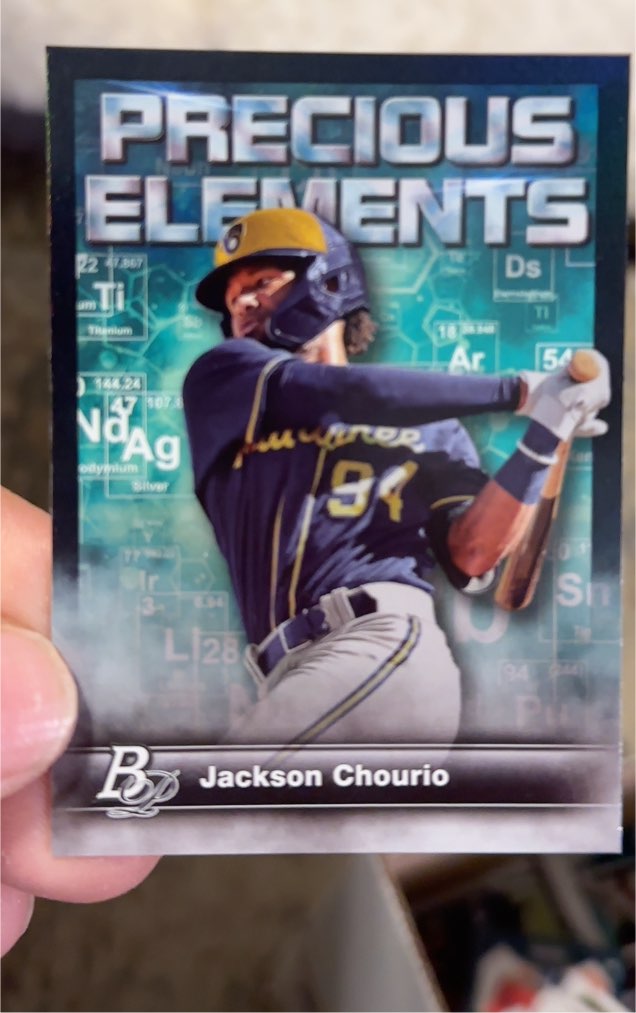 2023 Bowman Platinum #PE-18 Jackson Chourio Precious Elements — front