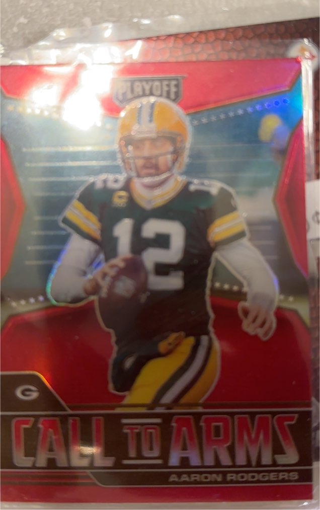 2011 Panini Playoff Call to Arms Aaron Rodgers — front
