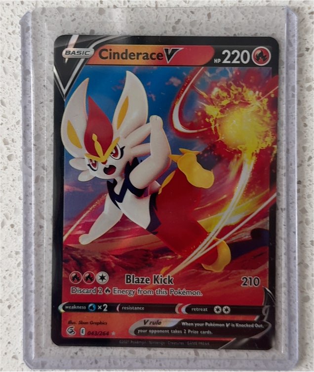 2021 Pokémon TCG Fusion Strike #043 Cinderace V — front