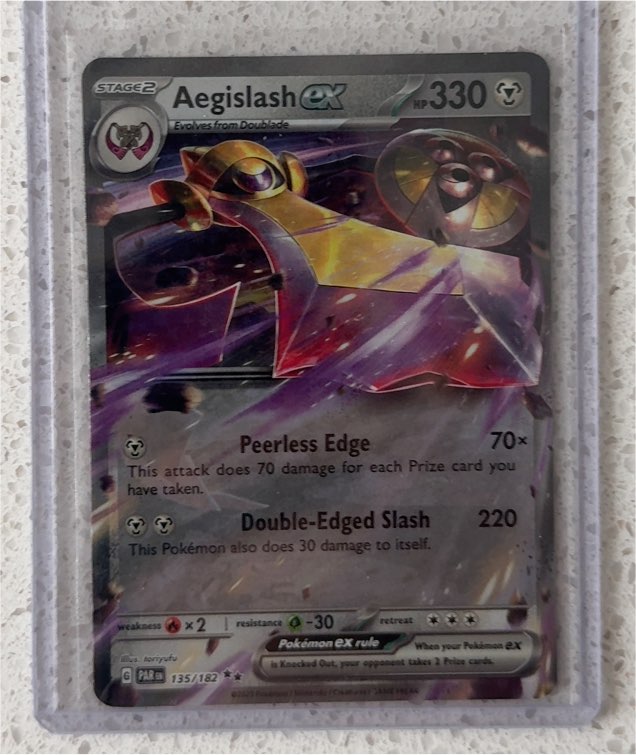 2023 Pokémon TCG Paradox Rift #135 Aegislash ex — front