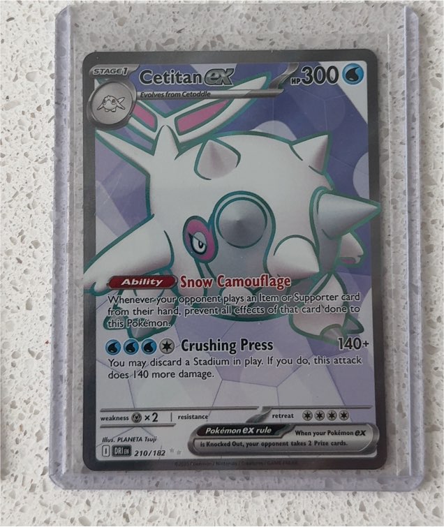 2023 Pokémon TCG Scarlet & Violet Destined Rivals #210/182 Cetitan ex — front