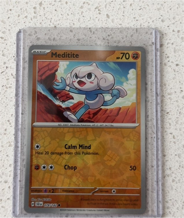 2023 Pokémon TCG Scarlet & Violet Stellar Crown #078 Meditite — front
