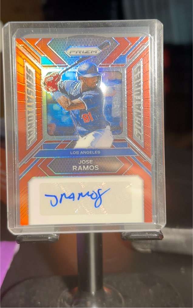 2024 Panini Prizm #SS-JR Jose Ramos Sensational Signatures Green Prizm — front