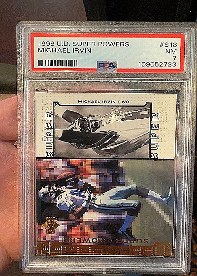 1998 Upper Deck Super Powers #S18 Michael Irvin — front