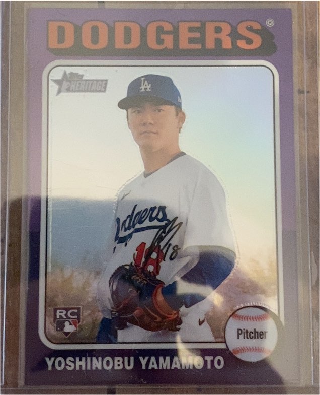 2024 Topps Heritage High Number #553 Yoshinobu Yamamoto — front