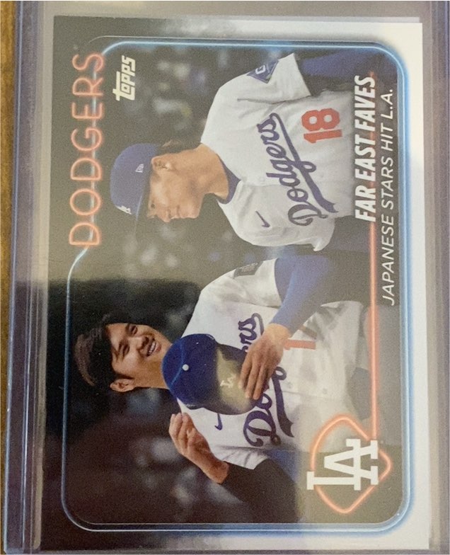 2024 Topps Update #US13 Far East Faves Shohei Ohtani Yoshinobu Yamamoto Dodgers — front