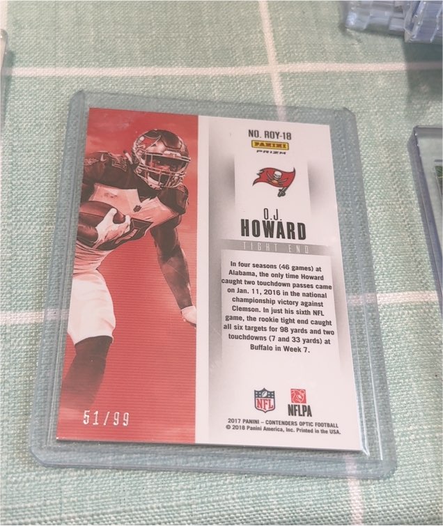 2017 Panini Contenders Optic #ROY-18 O.J. Howard — front