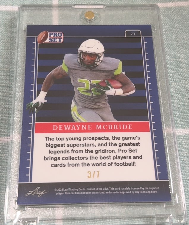 2023 Leaf Pro Set #77 Dewayne McBride — front