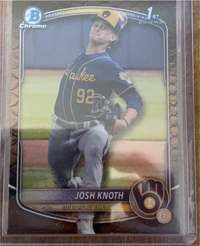 2025 Bowman Chrome #BCP-136 Josh Knoth — front