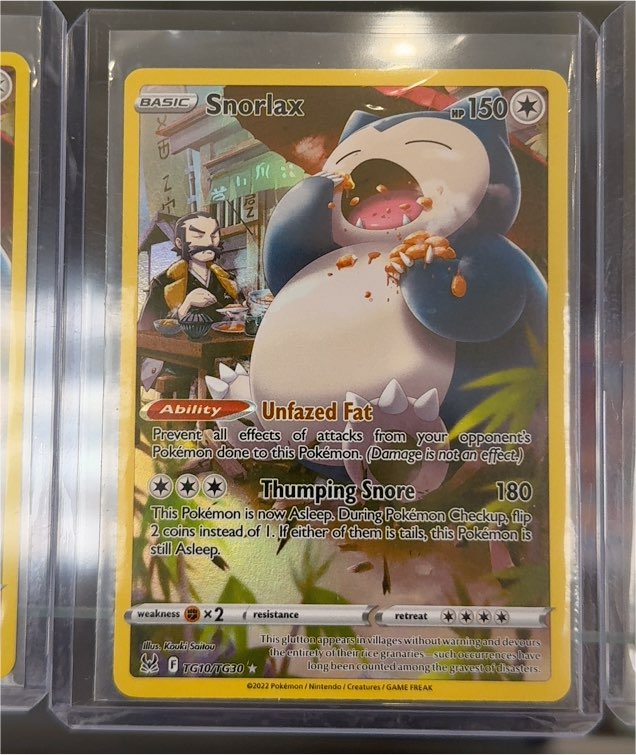 2022 Pokémon Lost Origin #TG10 Snorlax — front