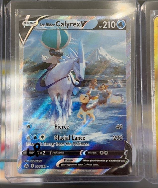 2021 Pokémon TCG Ice Rider Calyrex V #164/198 — front